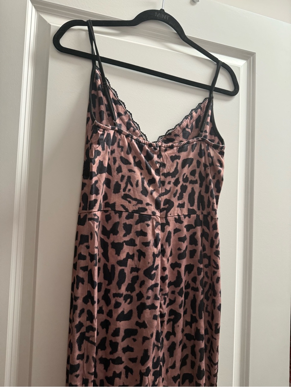 Leopard print lace trim jumpsuit - Picture 6 of 8